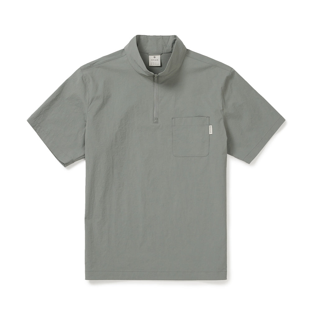 냉감 루트 반집업 반팔 티셔츠 Light Khaki