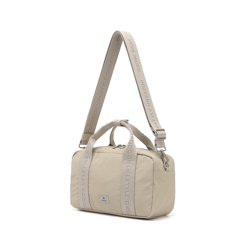 소프트윌 자가드 스몰 볼링백 Light Beige