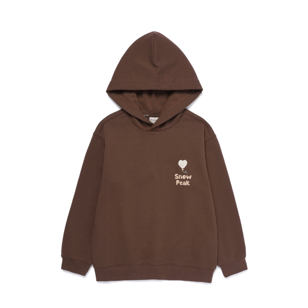 키즈 그래픽 후드 티셔츠 Brown