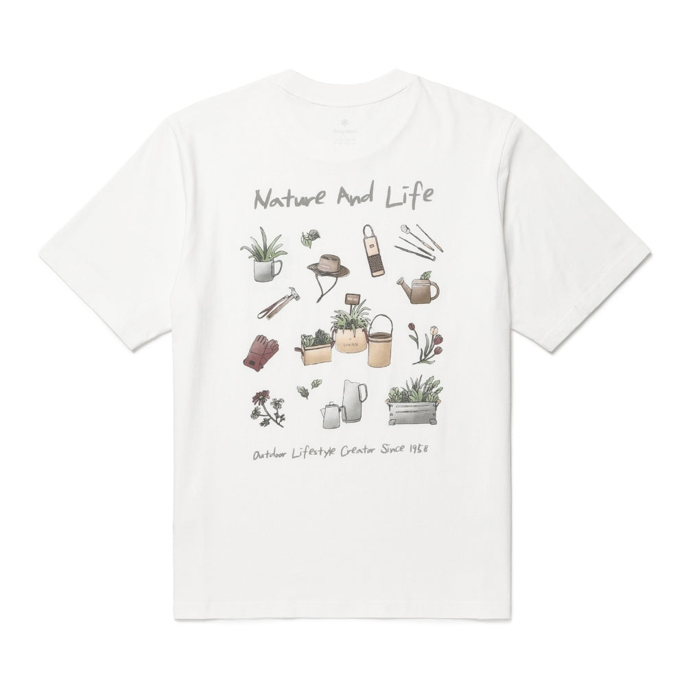 코튼 네이처 그래픽 반팔 티셔츠 Off White