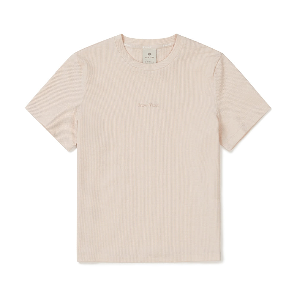 골지 여성 레귤러핏 반팔 티셔츠 Light Coral