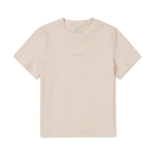 골지 여성 레귤러핏 반팔 티셔츠 Light Coral
