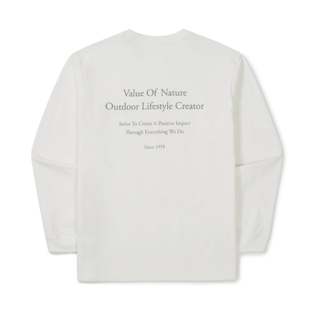 소로나 레터링 긴팔 티셔츠 Off White