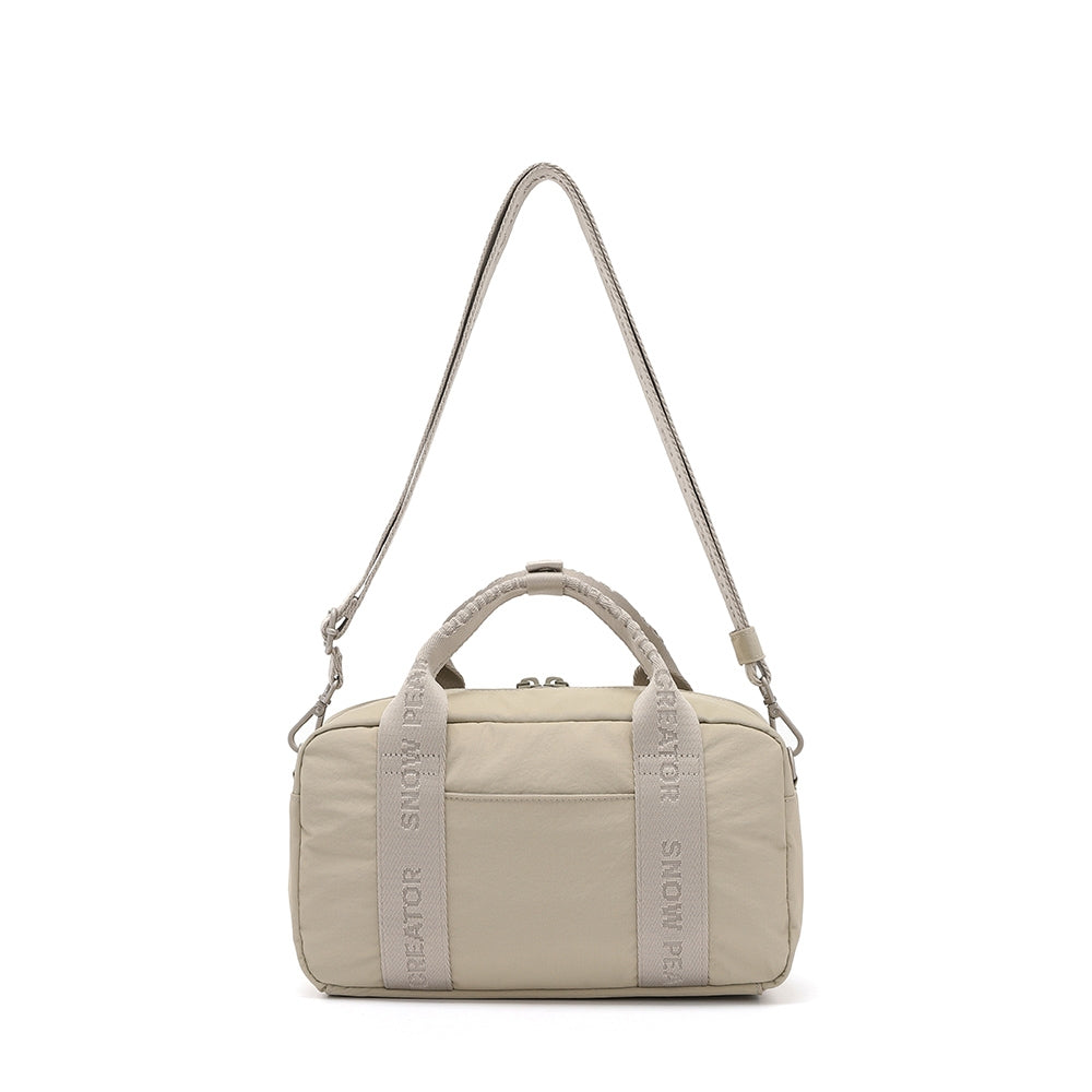 소프트윌 자가드 스몰 볼링백 Light Beige