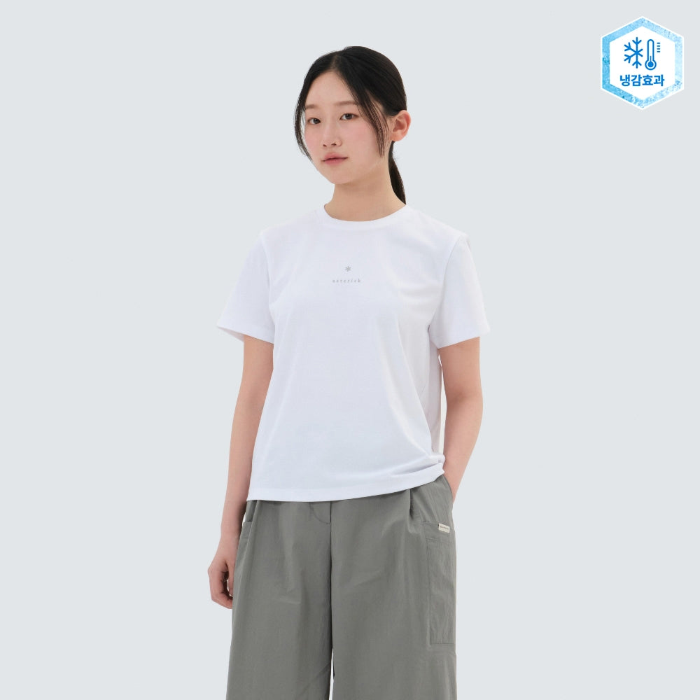 퀵드라이 여성 아스타리스크 반팔 티셔츠 White