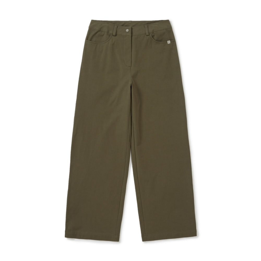 클랜드 여성 와이드 팬츠 Yellow Khaki