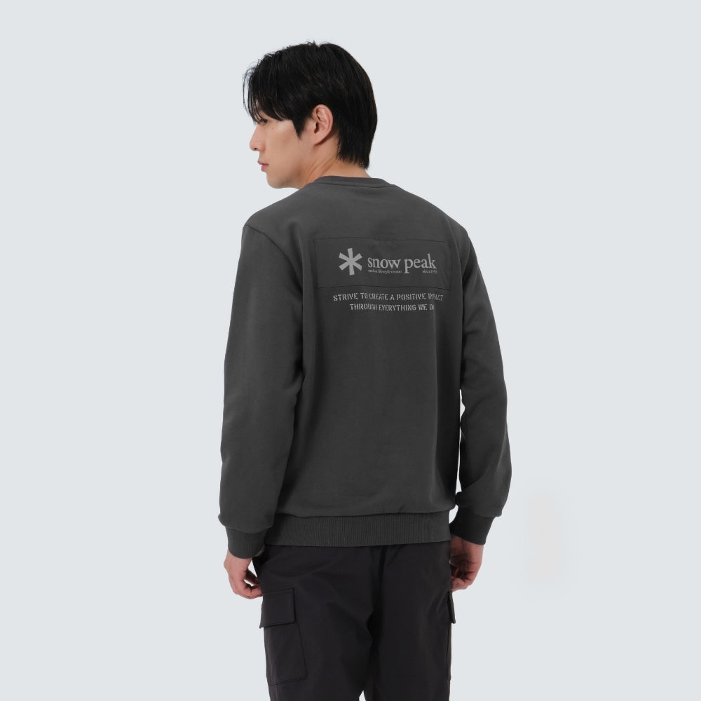 우븐 패치 맨투맨 Charcoal