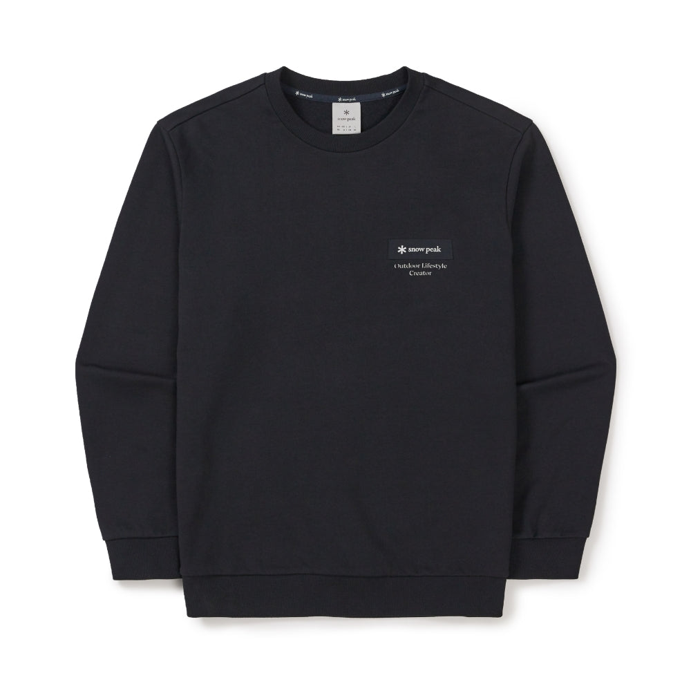 랜드 레터링 우븐 패치 맨투맨 Navy