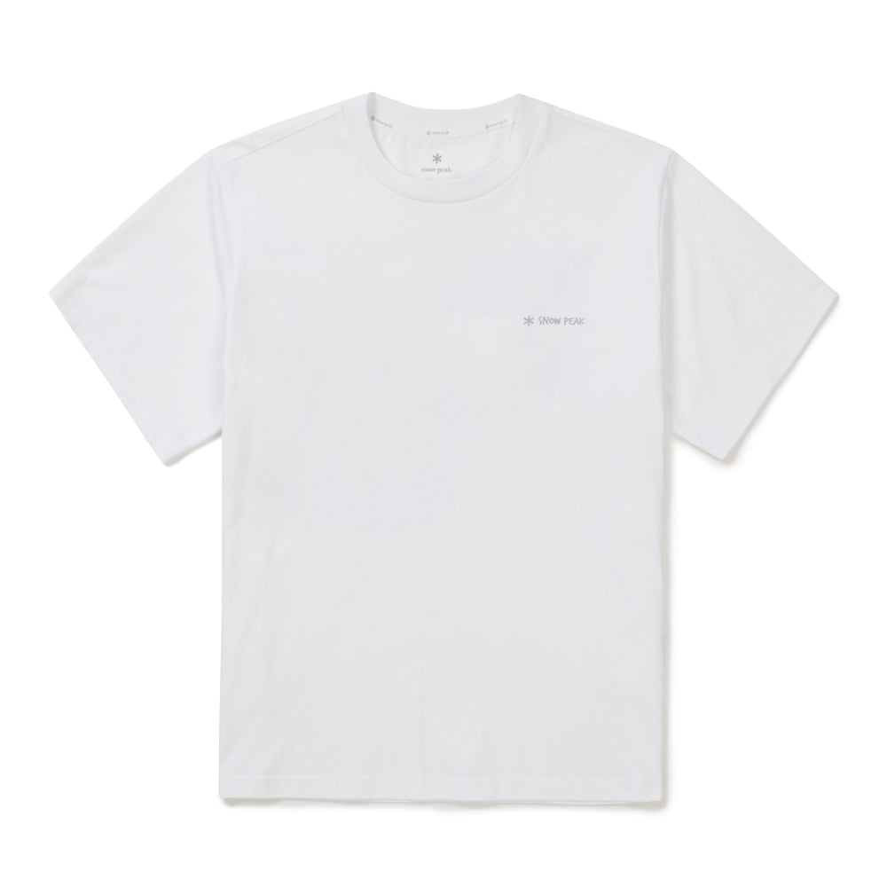 코튼 캠핑 용품 반팔 티셔츠 White
