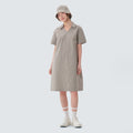 워크 카라넥 원피스 Teal Khaki