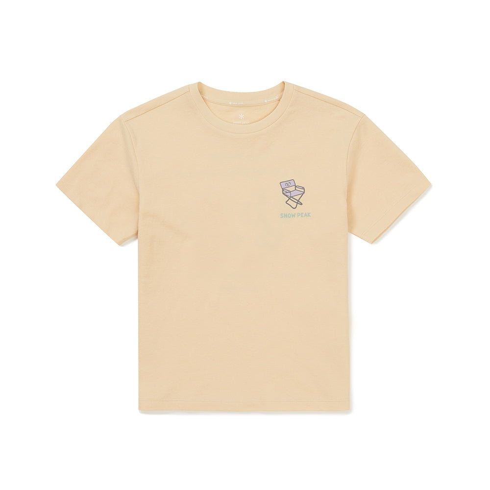 키즈 소로나 캠핑 반팔 티셔츠 Light Yellow