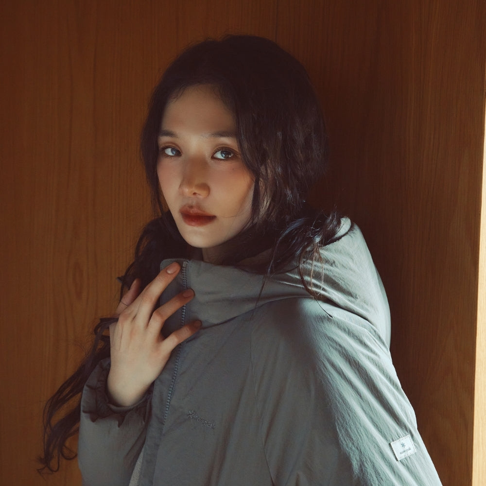 랜드 여성 후드 경량 다운 자켓 Dark Khaki