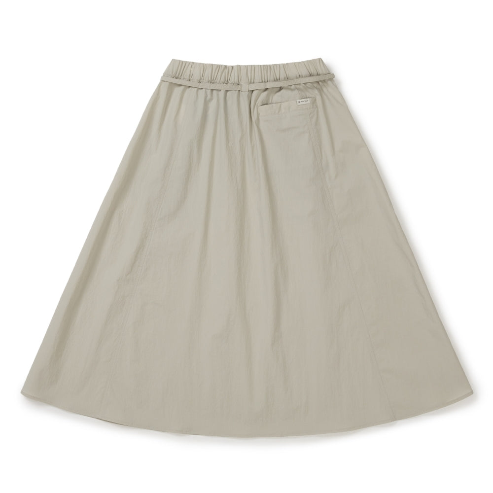 루트 플레어 롱스커트 Light Beige