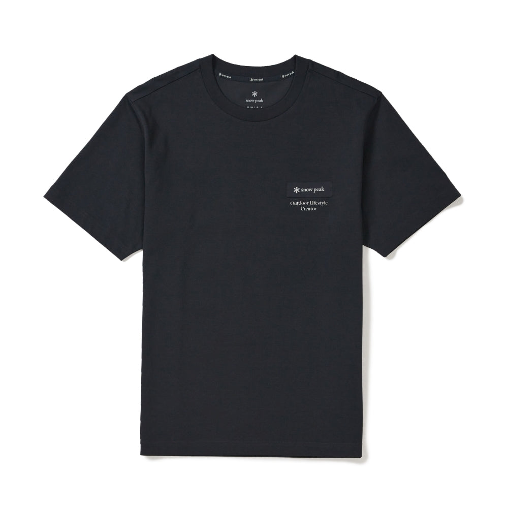 에어로쿨 레터링 우븐 패치 반팔 티셔츠 Dark Navy