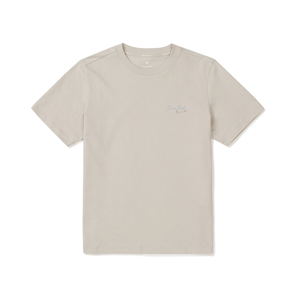 아스킨 여성 레터링 반팔 티셔츠 Sand Beige