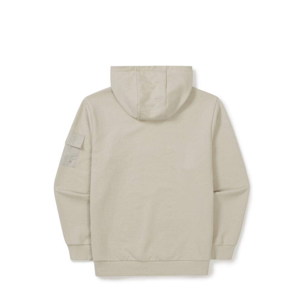 랜드 포켓 후드 티셔츠 Light Beige
