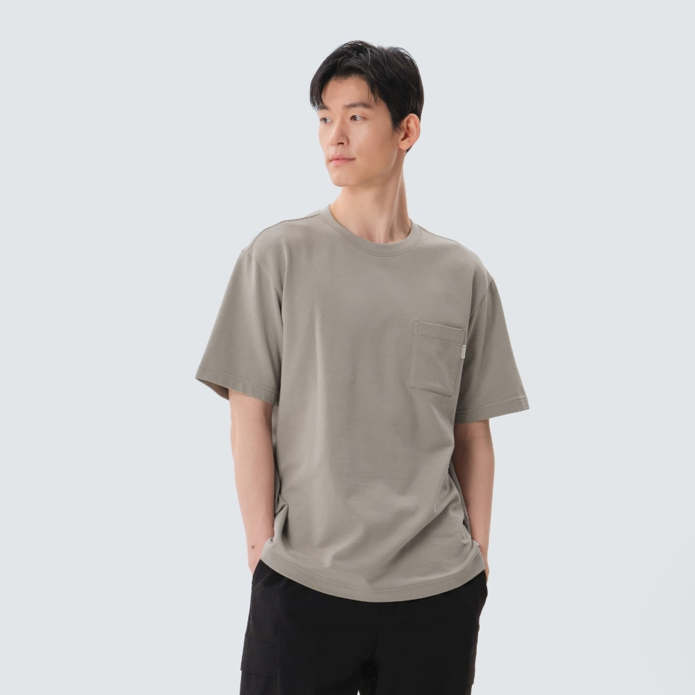 베이직 포켓 반팔 티셔츠 Fog Gray