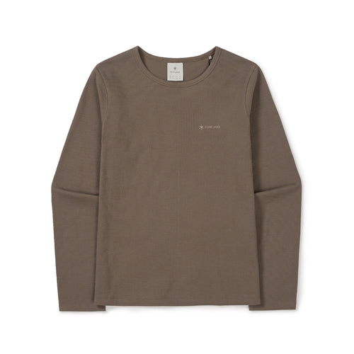 골지 여성 긴팔 티셔츠 Brown