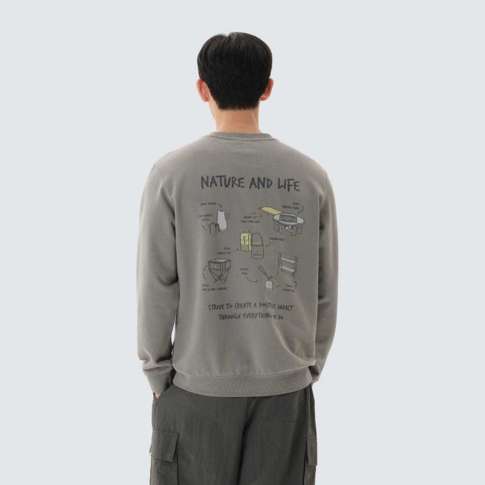 기어 그래픽 맨투맨 Light Khaki