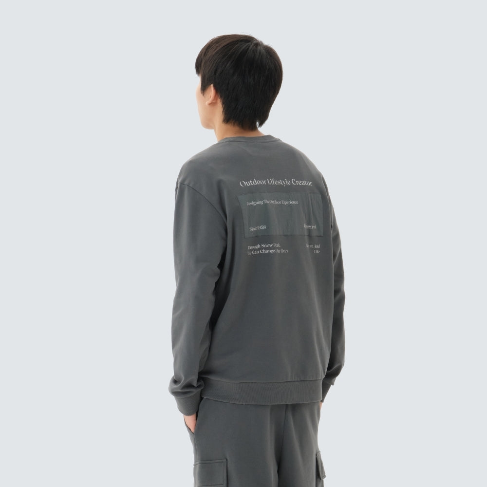 랜드 레터링 우븐 패치 맨투맨 Urban Green