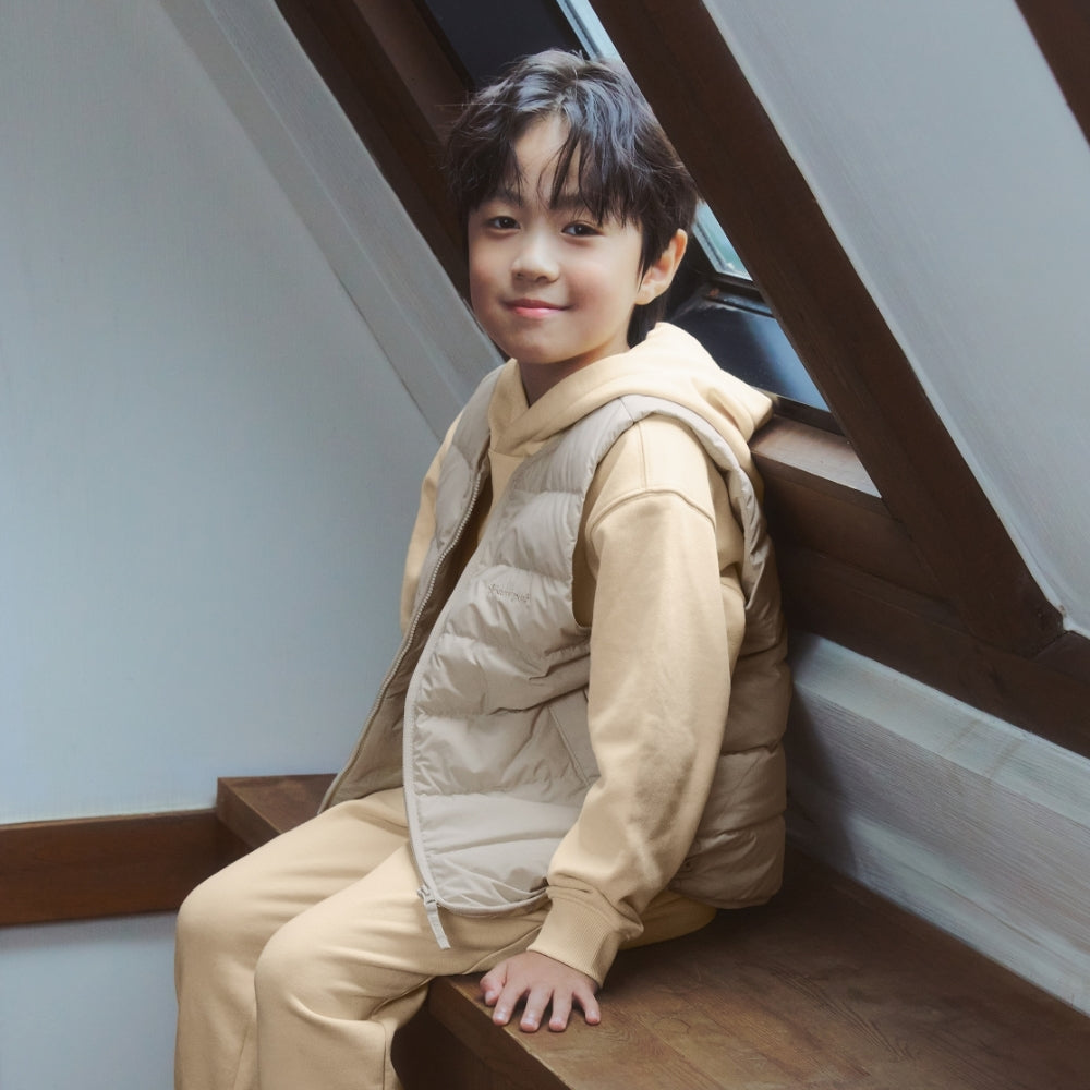 키즈 랜드 경량 다운 베스트 Light Beige