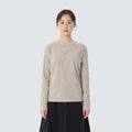 골지 여성 긴팔 티셔츠 Sand Beige