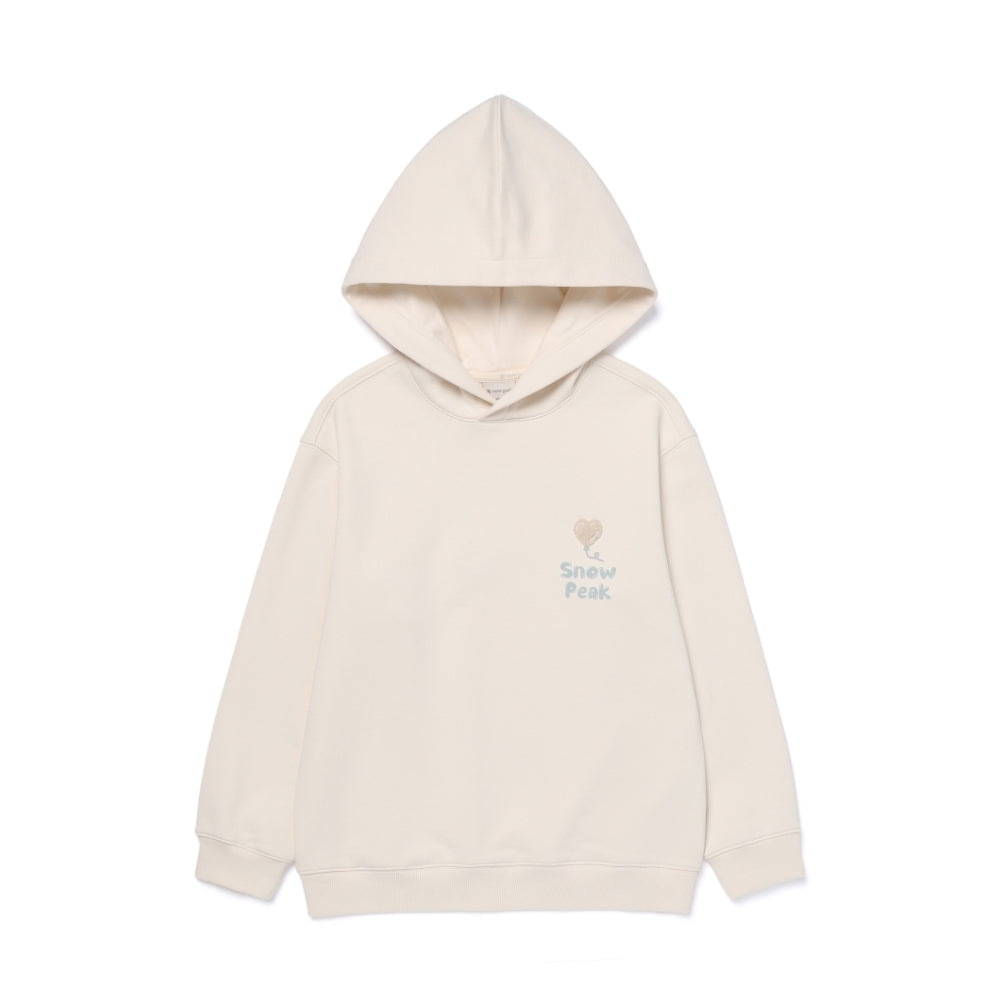 키즈 그래픽 후드 티셔츠 Cream