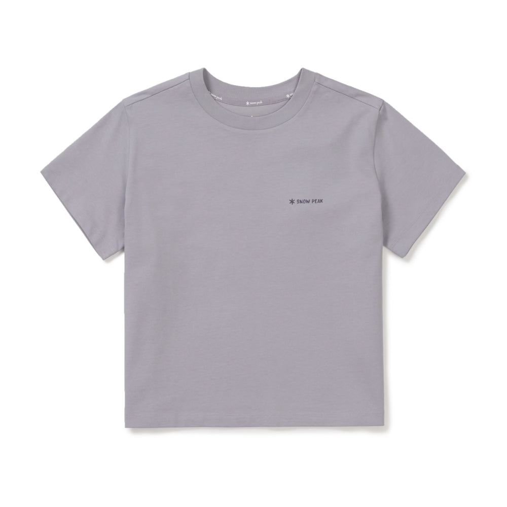 에어로쿨 여성 크롭 반팔 티셔츠 Gray Blue