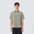 코튼 스트라이프 폴로 티셔츠 Vintage Khaki
