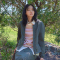 경량 타슬란 여성 봄버 자켓 Rustic Khaki