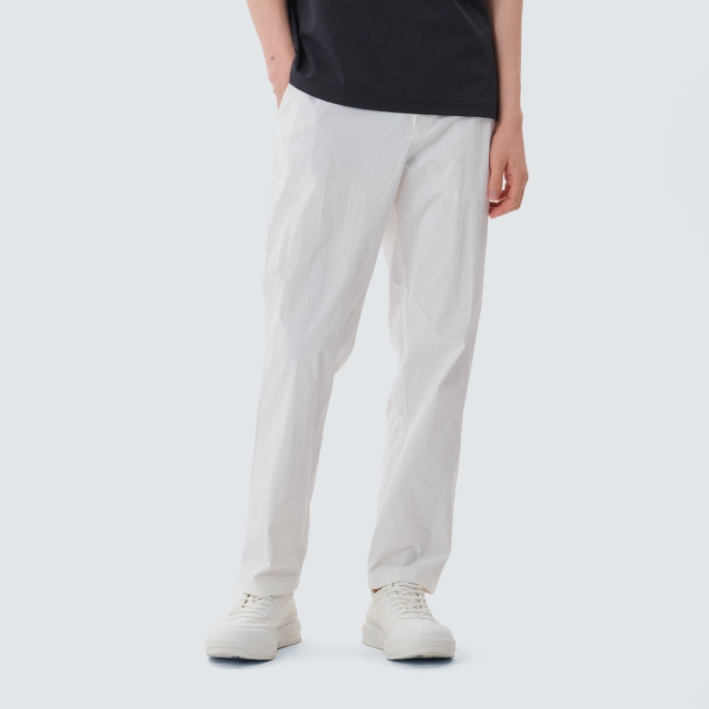 면터치 우븐 슬림 팬츠 White