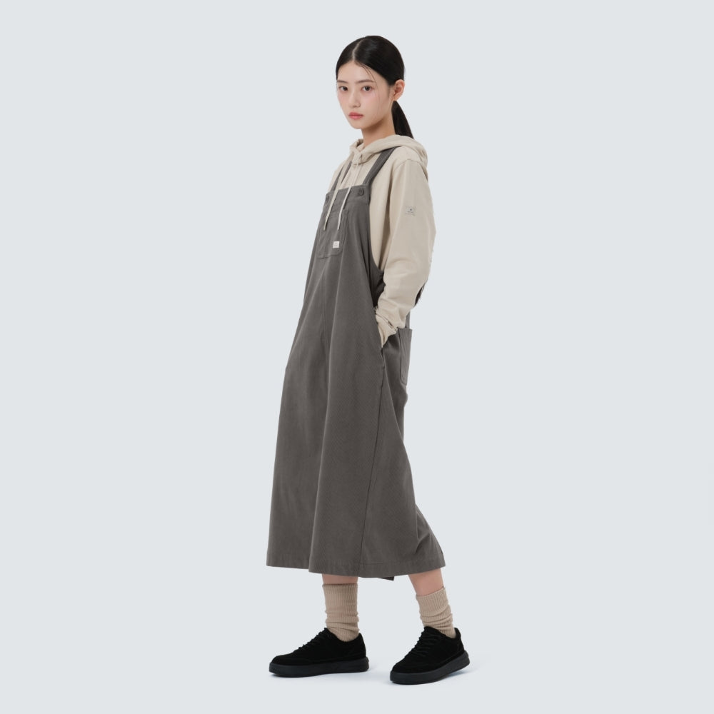 코듀로이 여성 오버롤 원피스 Dark Gray