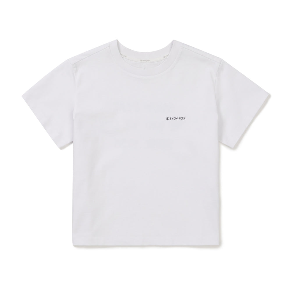 에어로쿨 여성 크롭 반팔 티셔츠 White