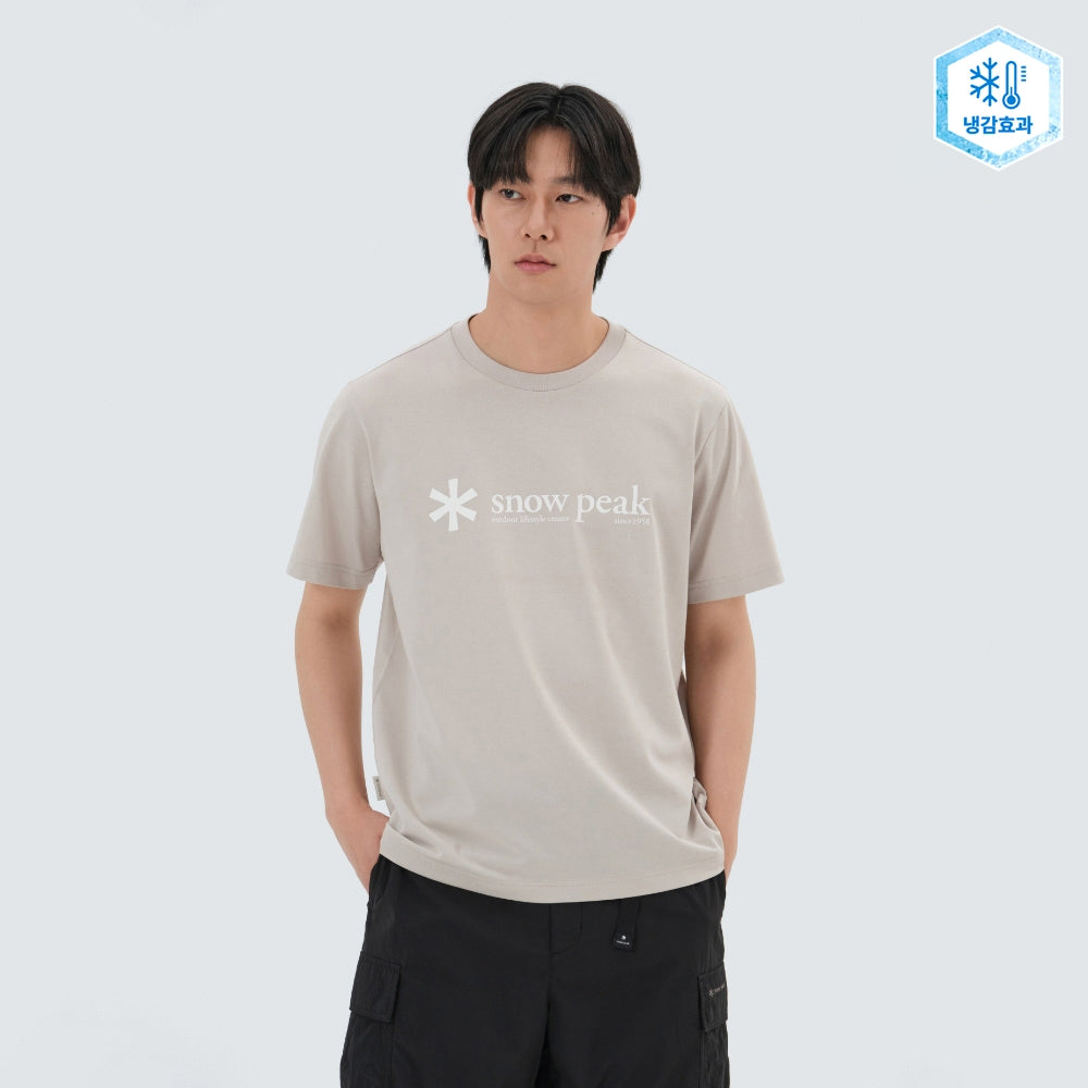 아스킨 빅로고 반팔 티셔츠 Sand Beige
