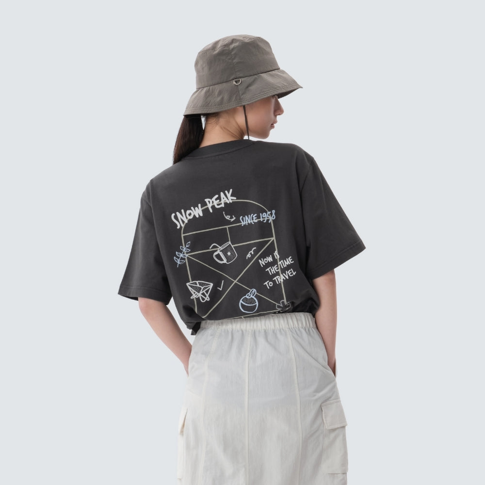코튼 기어 반팔 티셔츠 Charcoal