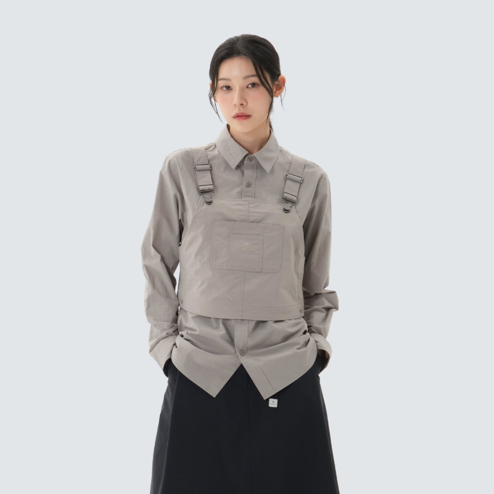 클랜드 슬리브리스 베스트 Fog Gray