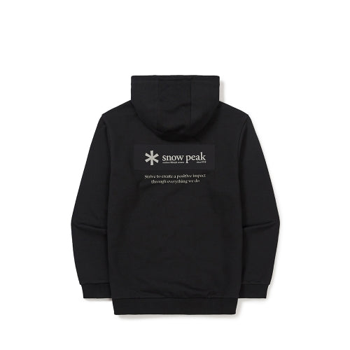우븐 패치 후드 티셔츠 Black