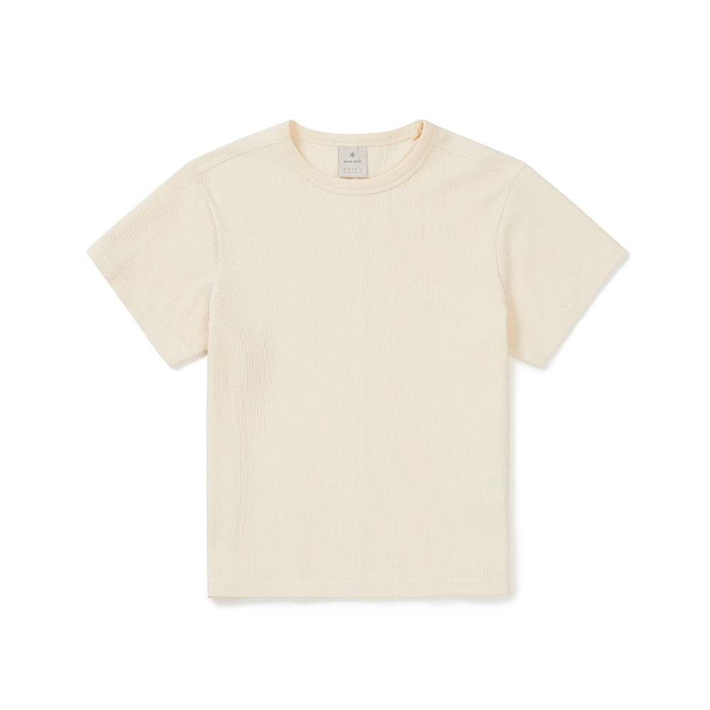 와플 여성 반팔 티셔츠 Pastel Yellow