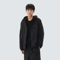 경량 타슬란 윈드스토퍼 후드 바람막이 Black