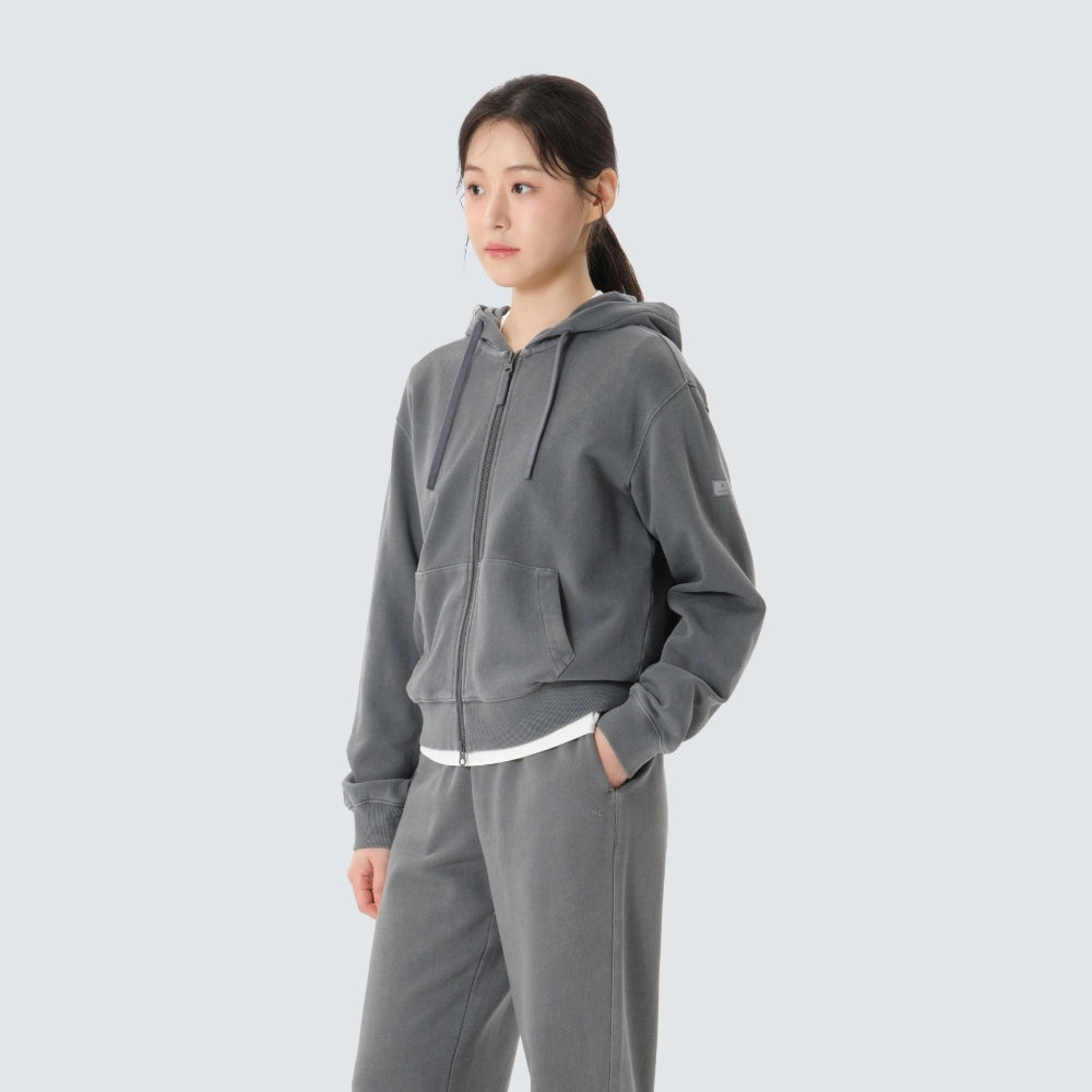 피그먼트 여성 풀집업 Charcoal