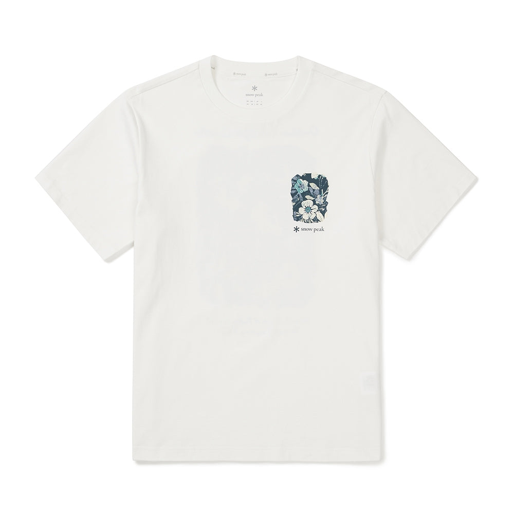 코튼 트로피컬 반팔 티셔츠 Off White