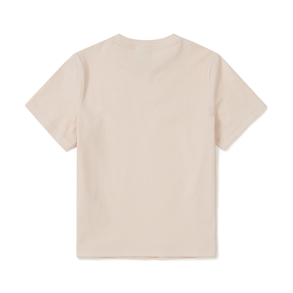 골지 여성 레귤러핏 반팔 티셔츠 Light Coral