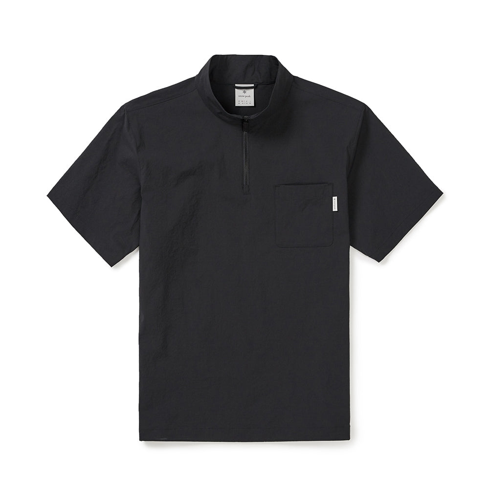 냉감 루트 반집업 반팔 티셔츠 Dark Charcoal