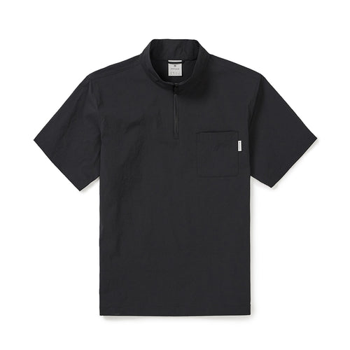 냉감 루트 반집업 반팔 티셔츠 Dark Charcoal