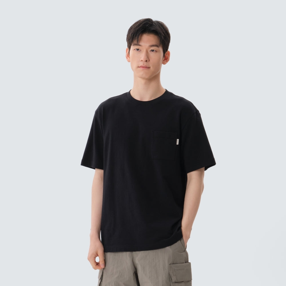 베이직 포켓 반팔 티셔츠 Black