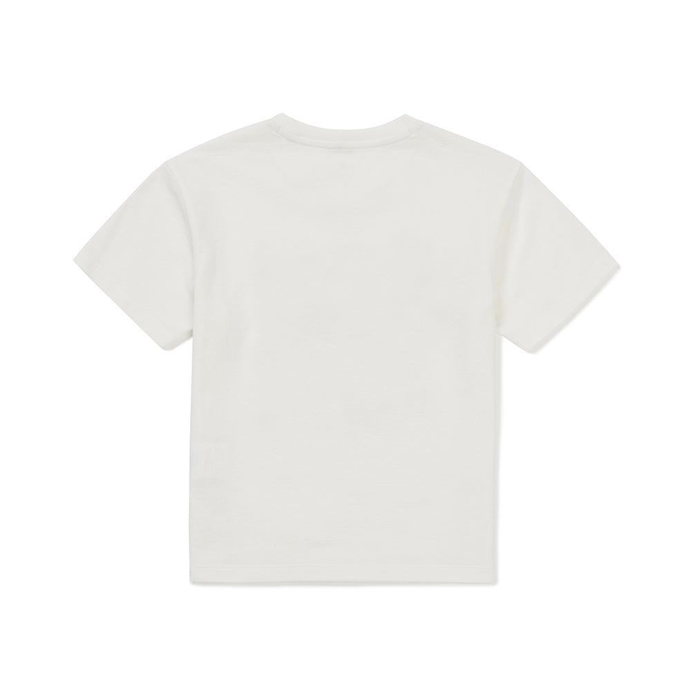 키즈 소로나 두들 그래픽 반팔 티셔츠 Off White