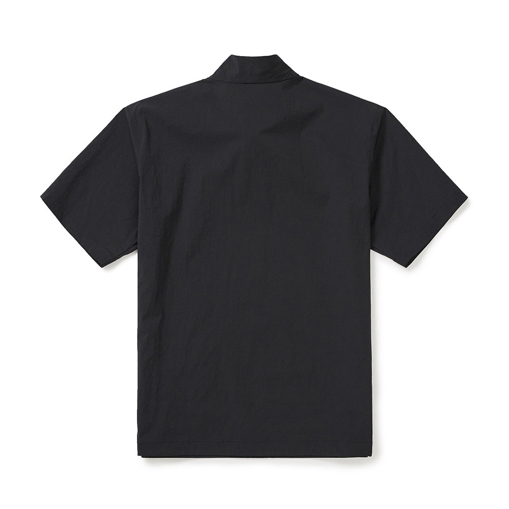 냉감 루트 반집업 반팔 티셔츠 Dark Charcoal