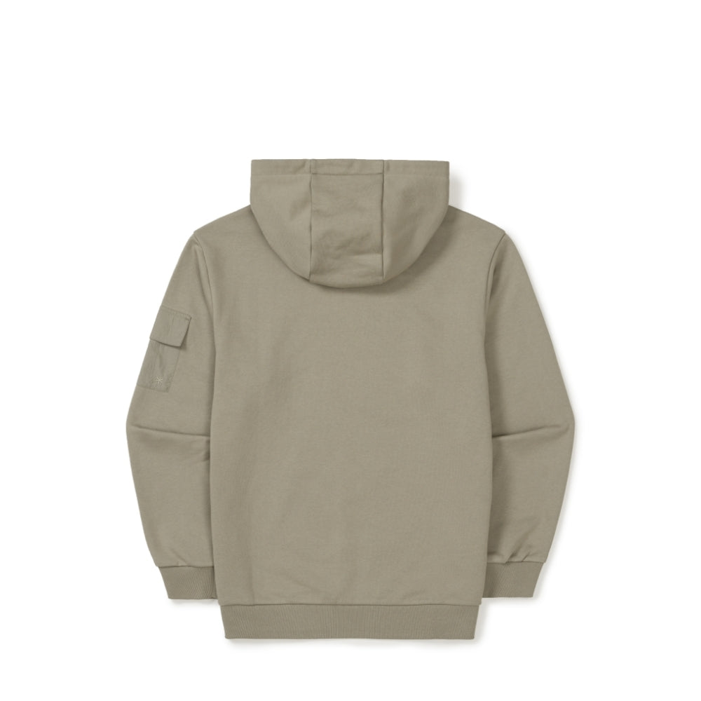 랜드 포켓 후드 티셔츠 Khaki Beige
