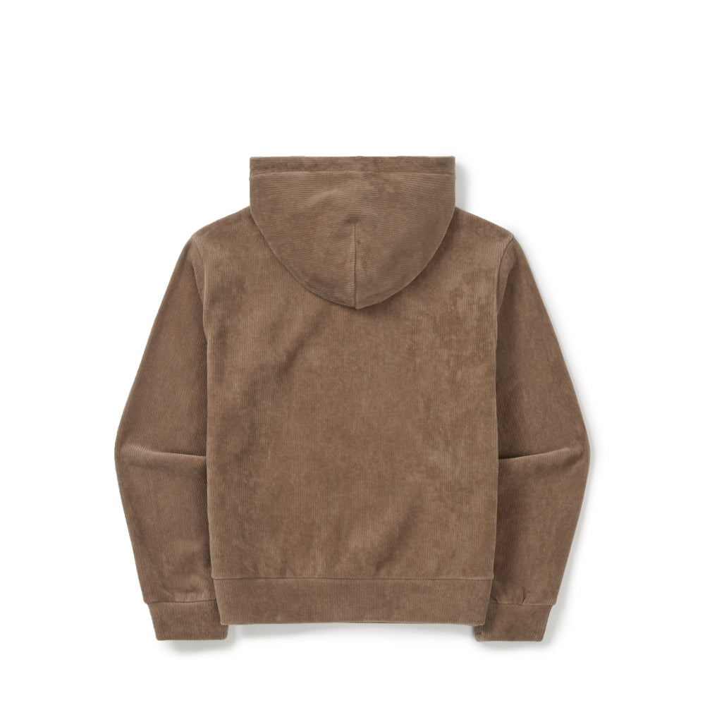 코듀로이 여성 후드 티셔츠 Camel