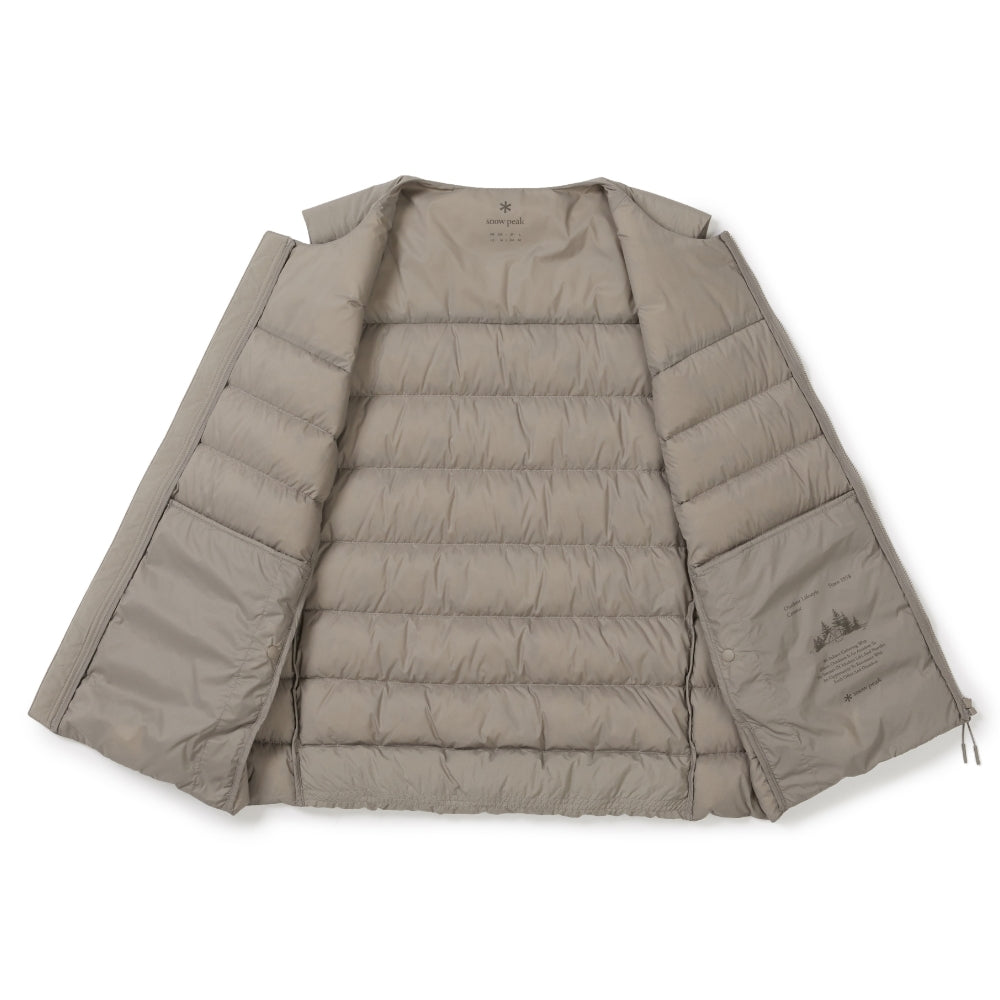 에어리 라운드넥 경량 다운 베스트 Tan Gray